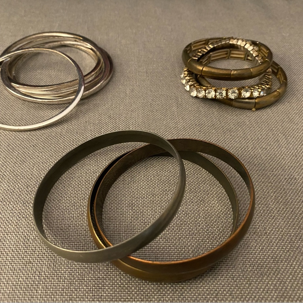 Elegant Gold and Silver Bangle Set